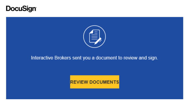 Image of the client DocuSign email